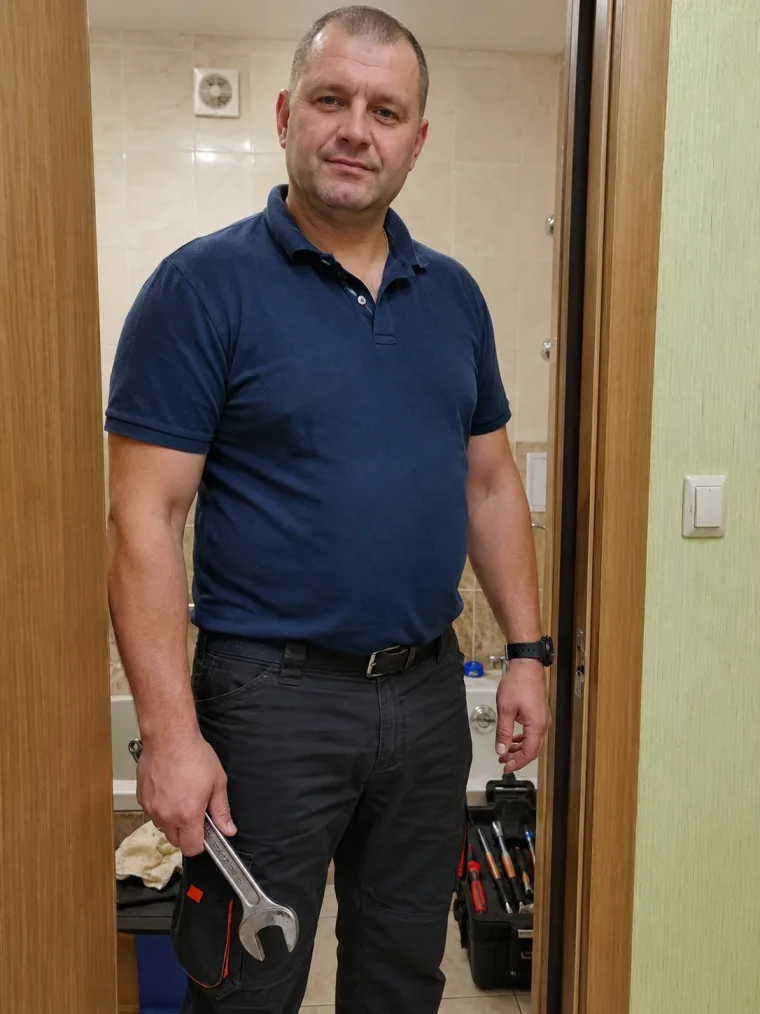 Бытовой мастер с инструментом на выезде